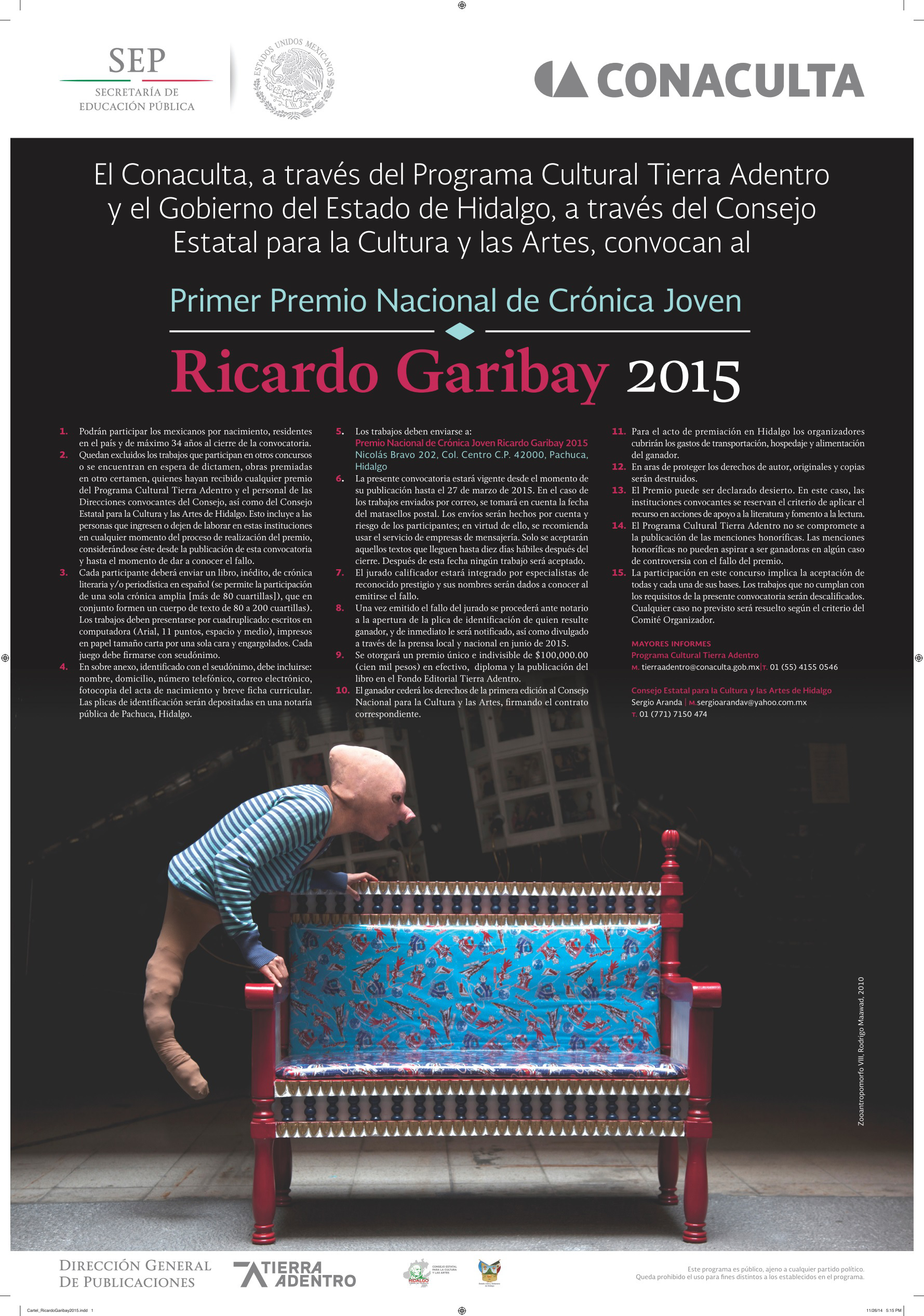 Primer Premio Nacional de Crónica Joven Ricardo Garibay 2015