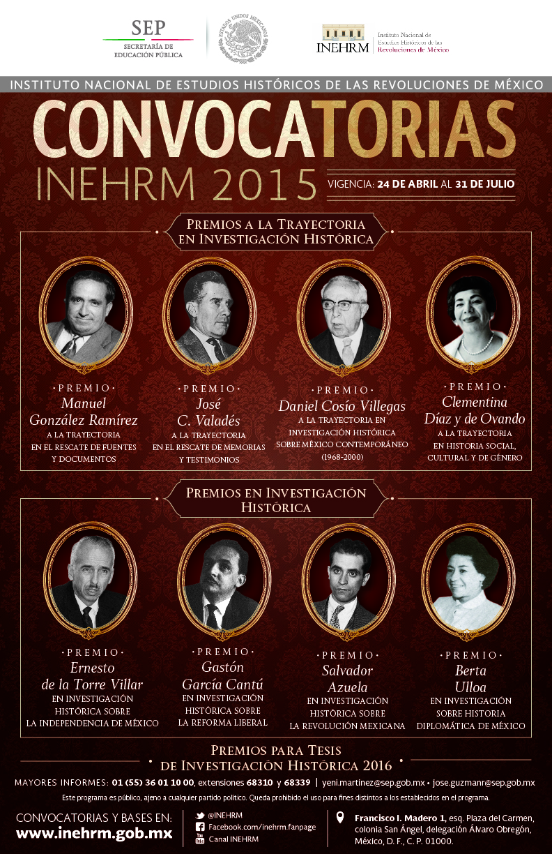 Convocatorias INEHRM 2015