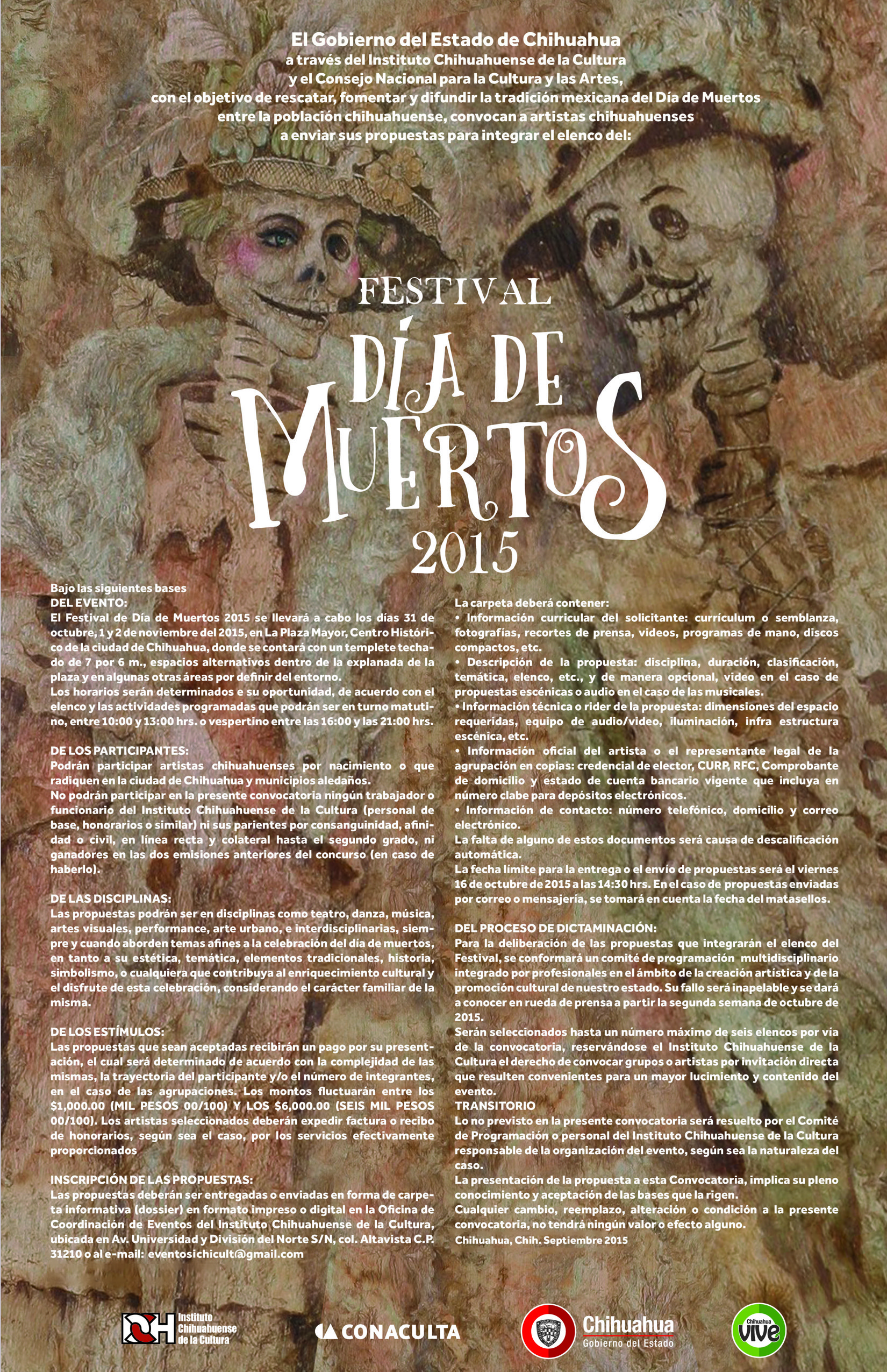 Convocatoria Festival de Día de Muertos 2015