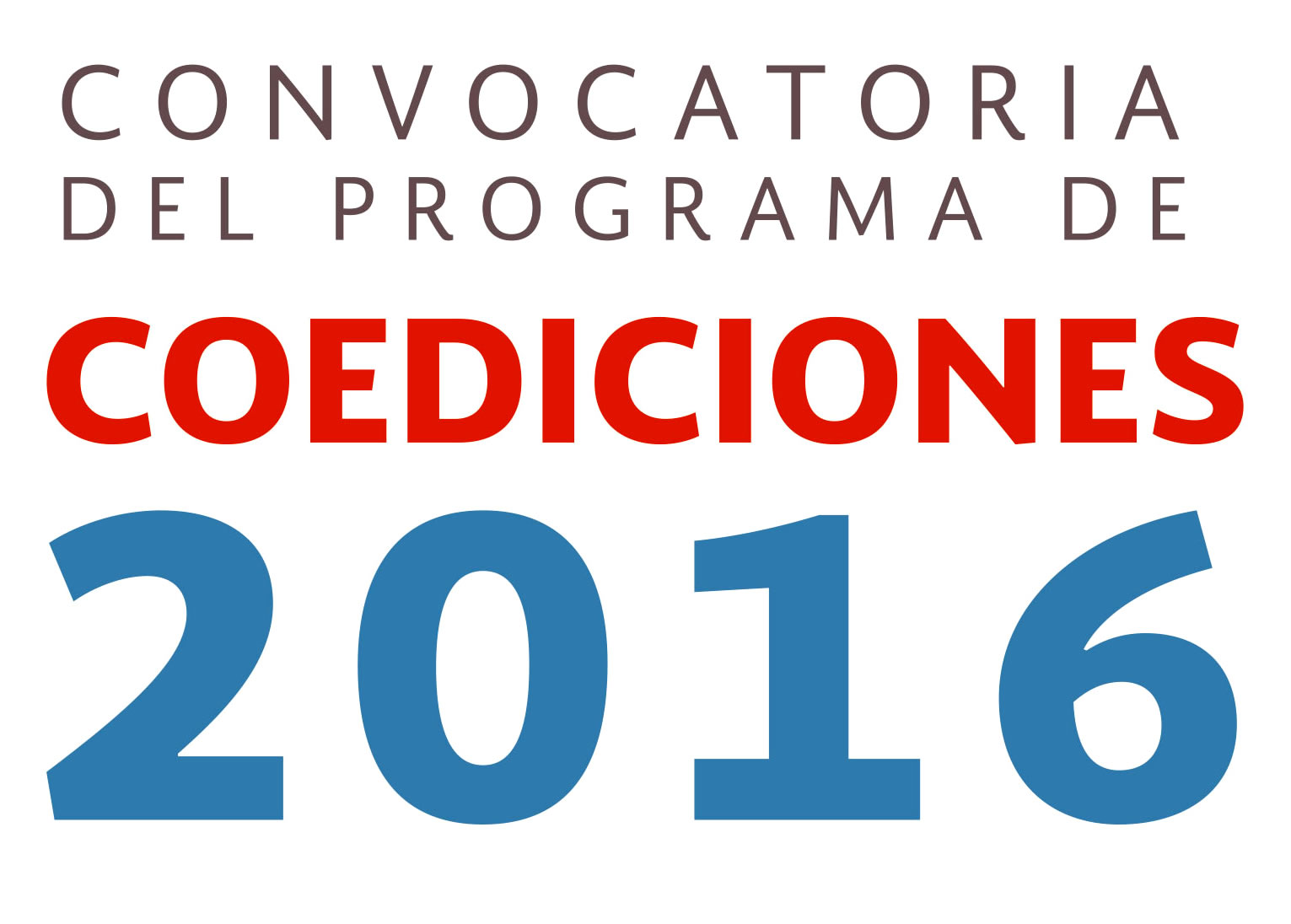 Programa de Coediciones 2016