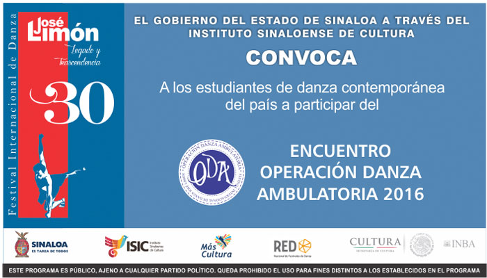 Convocatoria para participar en Operación Danza Ambulatoria ODA 2016