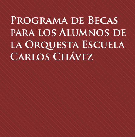 Imagen de Programa de becas de apoyo para los alumnos de la Orquesta Escuela Carlos Chávez 2016