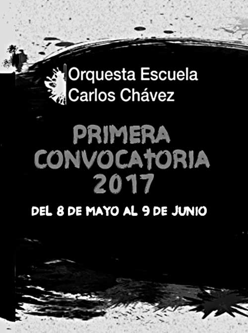 Imagen de Programa de becas para los alumnos de la Orquesta Escuela Carlos Chávez
Primera convocatoria pública 2017