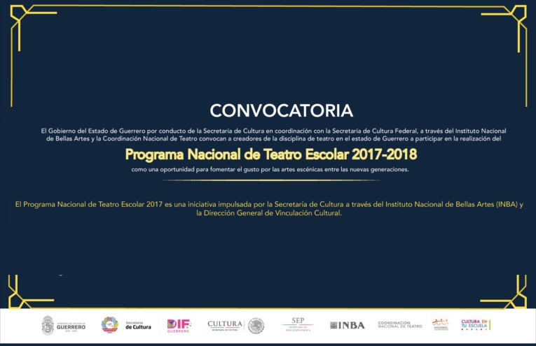 Programa Nacional de Teatro Escolar 2017-2018