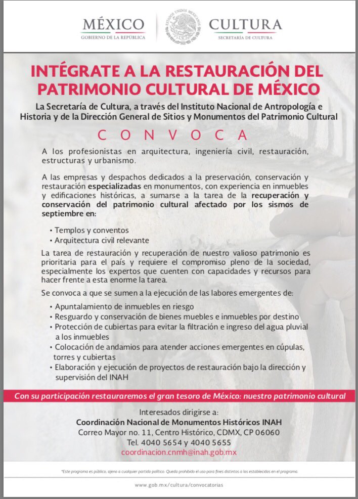 Imagen de Intégrate a la restauración del Patrimonio Cultural de México