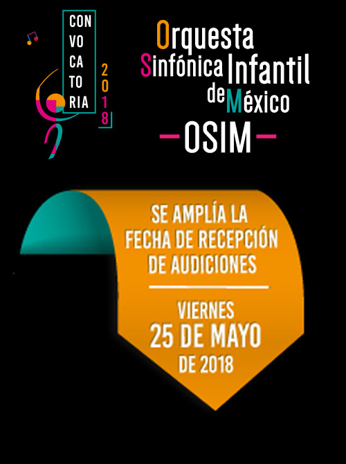Imagen de Orquesta Sinfónica Infantil de México.
Convocatoria 2018