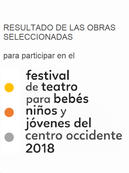 Resultados Festival de teatro para bebés, niños y jóvenes del Centro Occidente 2018