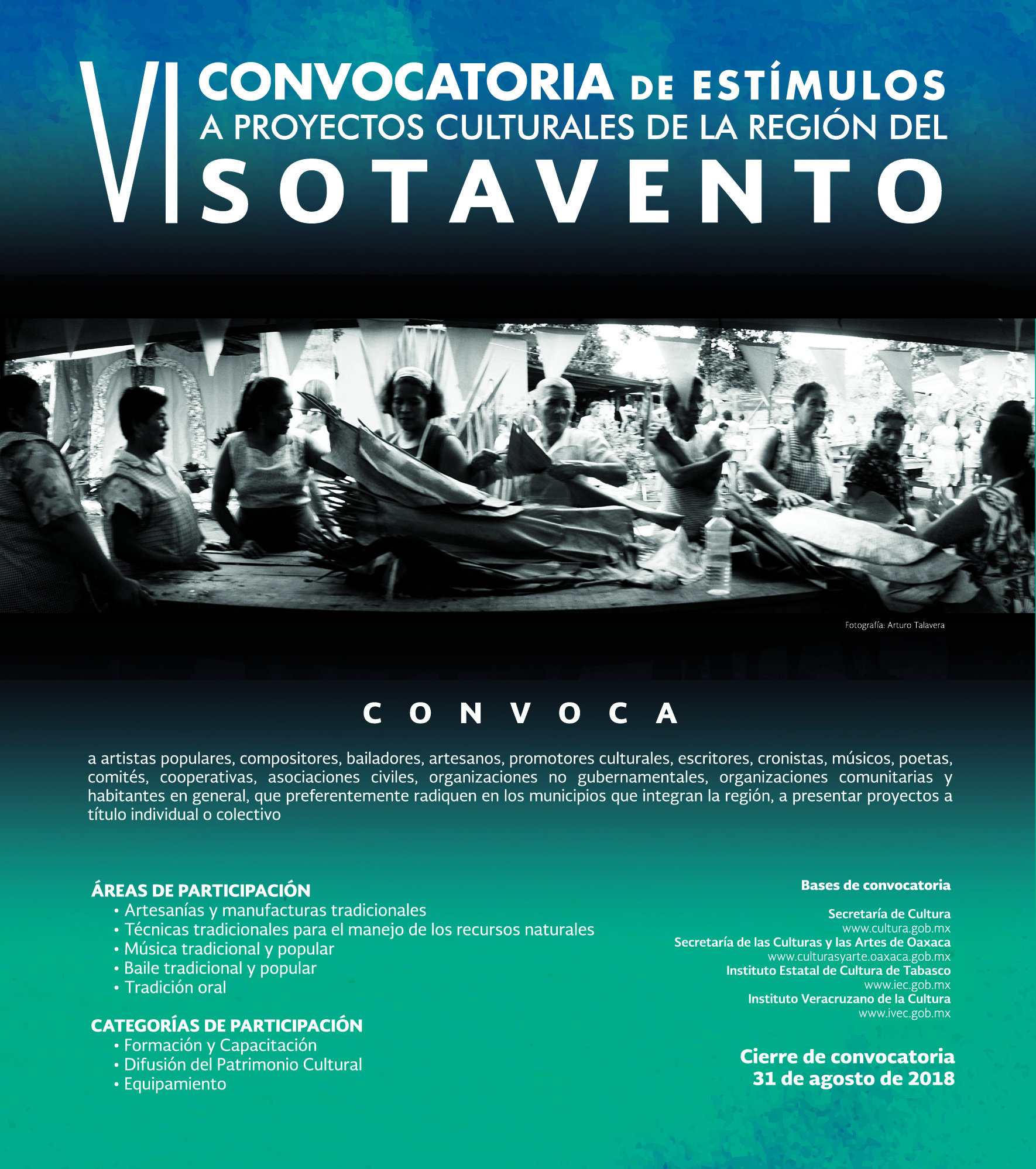 Imagen de VI Convocatoria de Estímulos a Proyectos Culturales de la Región del Sotavento