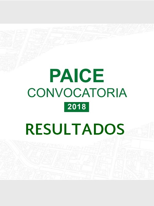 Resultados de la Convocatoria PAICE 2018