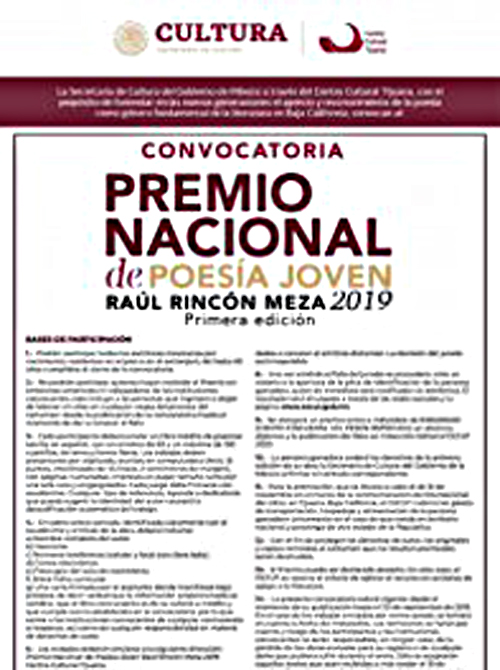 Premio Nacional de Poesía Joven Raúl Rincón Meza