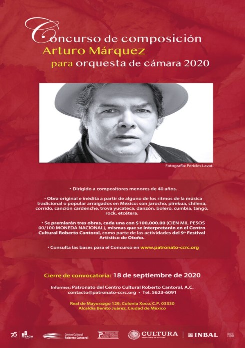 Concurso de Composición Arturo Márquez, para Orquesta de Cámara 2020