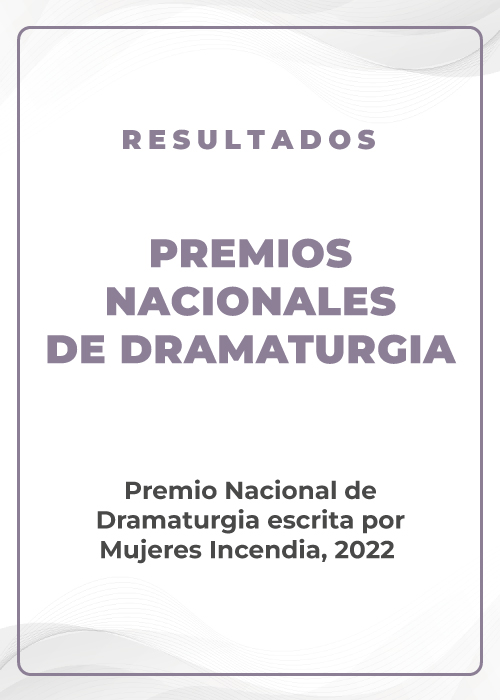 Imagen muestra del resultado de Premios Nacionales de Dramaturgia