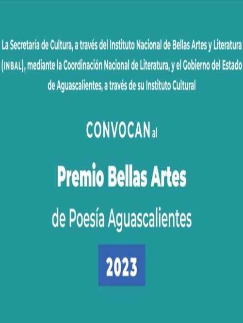 Premio Bellas Artes de Poesía Aguascalientes 2023