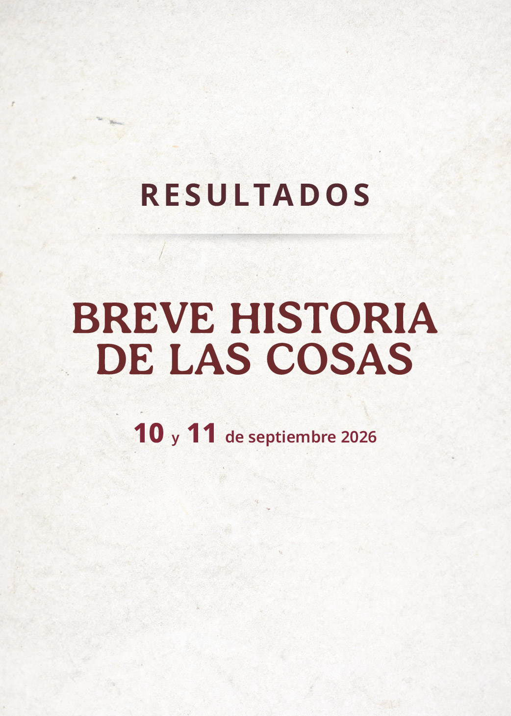 Breve Historia de las Cosas