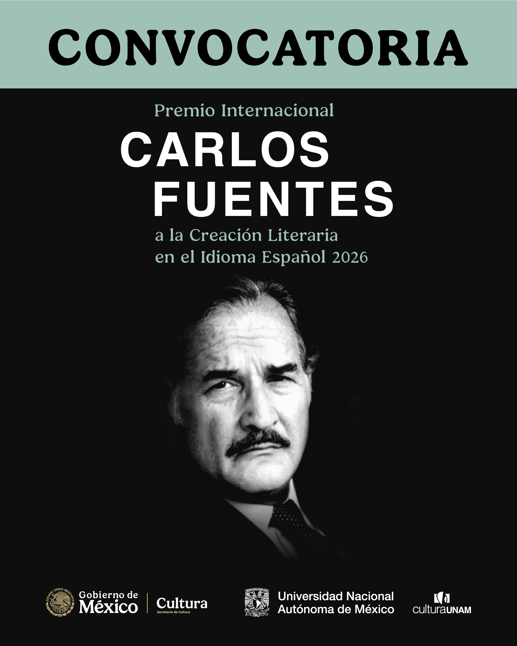 Imagen de Premio Internacional Carlos Fuentes a la Creación Literaria en el Idioma Español 2026