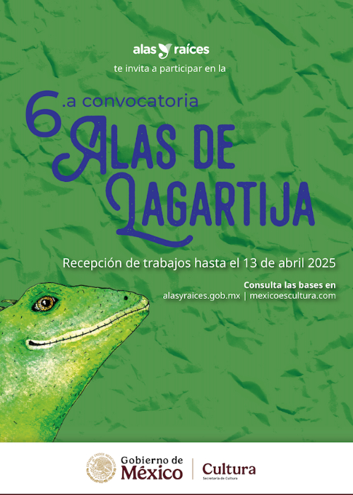 6° edición de la Convocatoria de literatura infantil y juvenil Alas de Lagartija