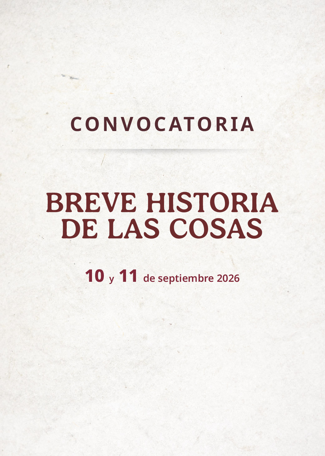 Breve Historia de las Cosas