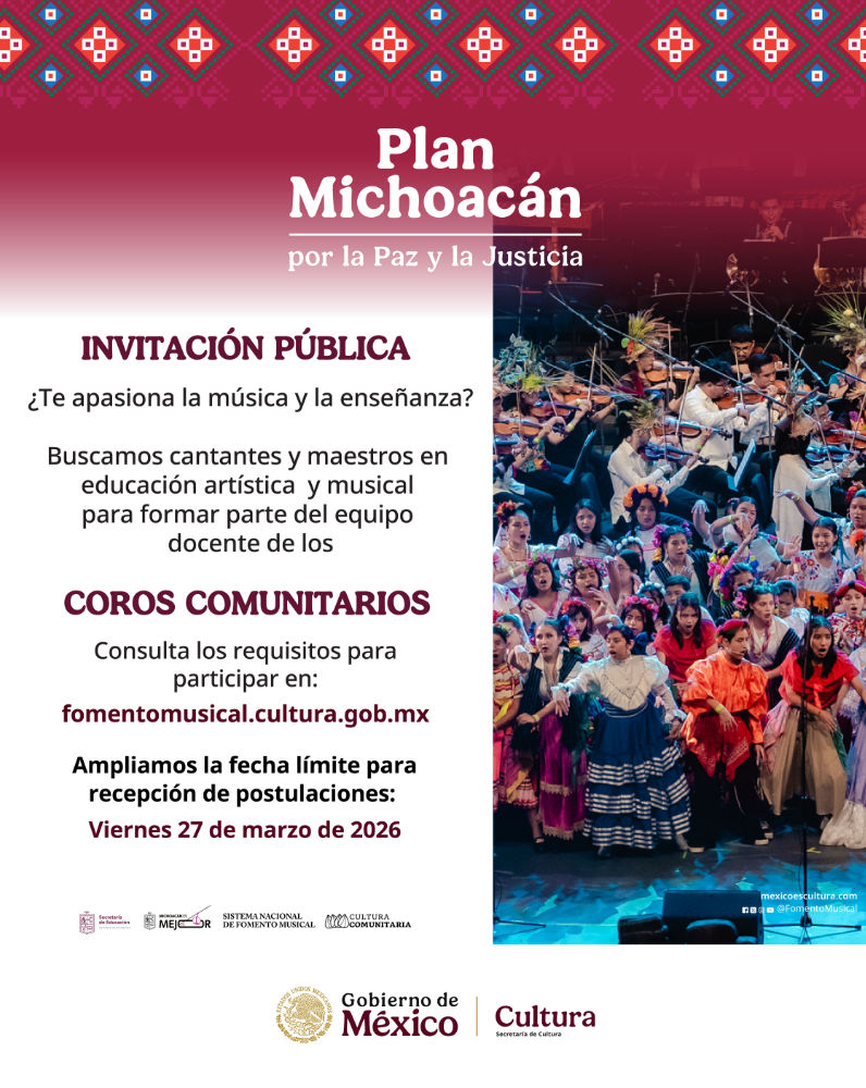 Imagen de Invitación a cantantes y docentes  para dar clases en Coros Comunitarios 