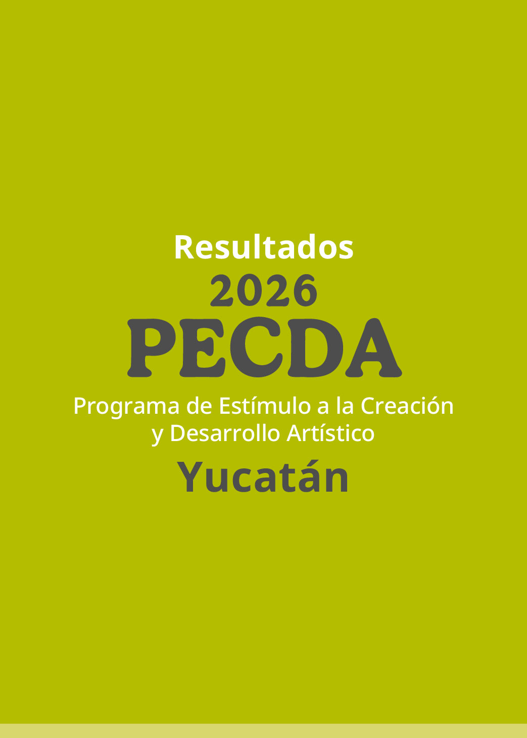 Imagen muestra del resultado de PECDA Yucatán 2026
